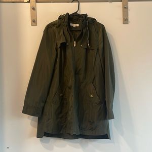Via Spiga water hunter green resistant jacket